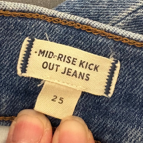 Madewell Midrise Kick Out Light- Medium Wash denim Jeans - Size 25 MSRP $138 - Picture 5 of 12